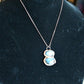 "Dos Ojos" Labrodorite and copper electroformed necklace