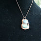 "Dos Ojos" Labrodorite and copper electroformed necklace