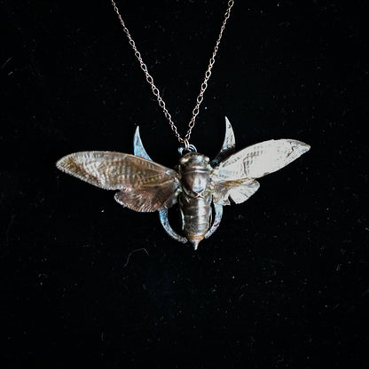 Cicada pendant necklace in electroformed copper multi-listing